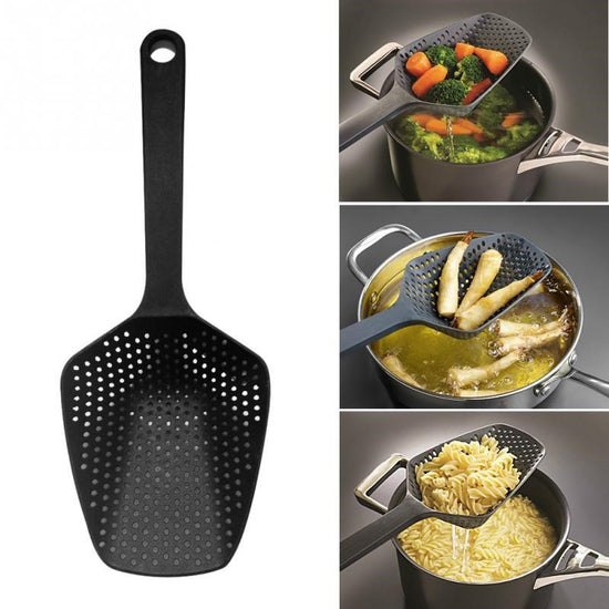 Large Nylon Strainer Scoop & Colander Spoon | Heat-Safe Kitchen