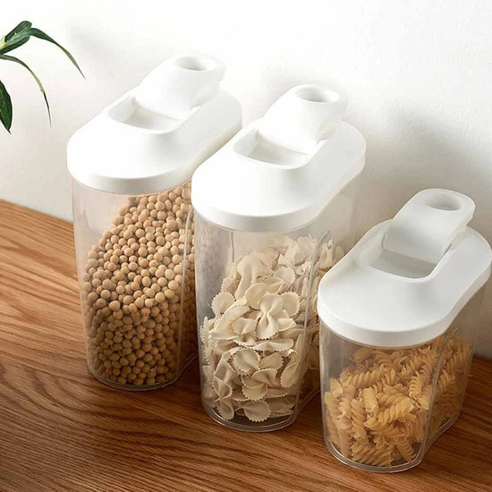 Kitchen Beans & Grain Storage Box | Airtight Transparent Container for