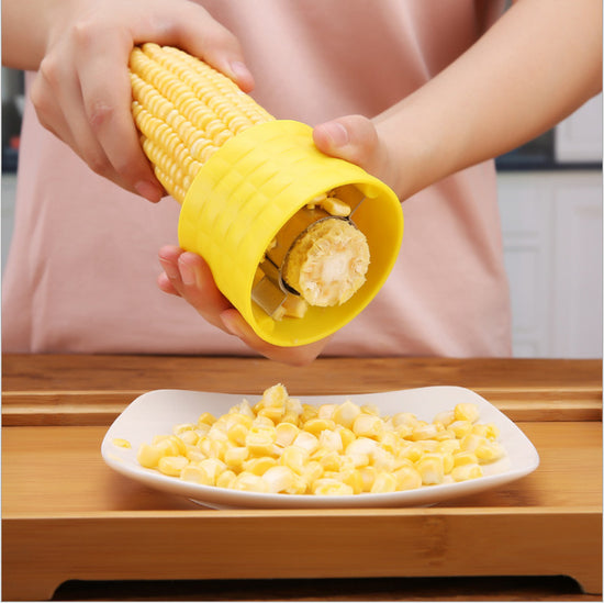 Kitchen Corn Grinder & Thresher | One-Pass Corn Kernel Stripper for