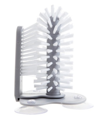 Wall-Mount Rotating Cup Brush – Suction Cup Glass & Mug Cleaner |
