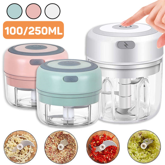 Mini Electric Garlic Chopper USB Charging Ginger Masher Machine Sturdy