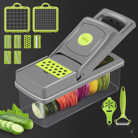 Multifunctional Vegetable Cutter & Slicer – Up to 16-in-1 with