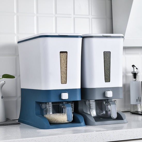 Automatic Plastic Rice Storage Bucket | Airtight Dispenser for Fresh Rice & Dry Grains
