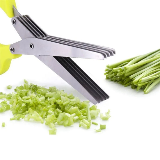 Multi-Layer Herb & Green Onion Scissors – 3 or 5 Blade Stainless Steel