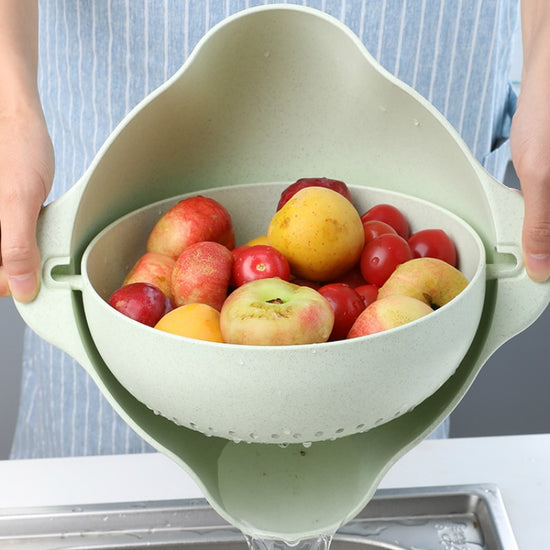 Thickened Plastic Rice & Fruit Washing Sieve Basin | Multi-Purpose