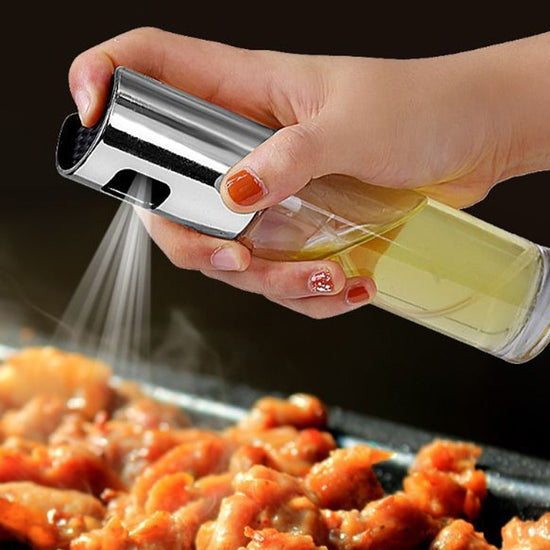 Oil & Vinegar Spray Bottle – 100ml Glass Pump Sprayer | Leakproof, No