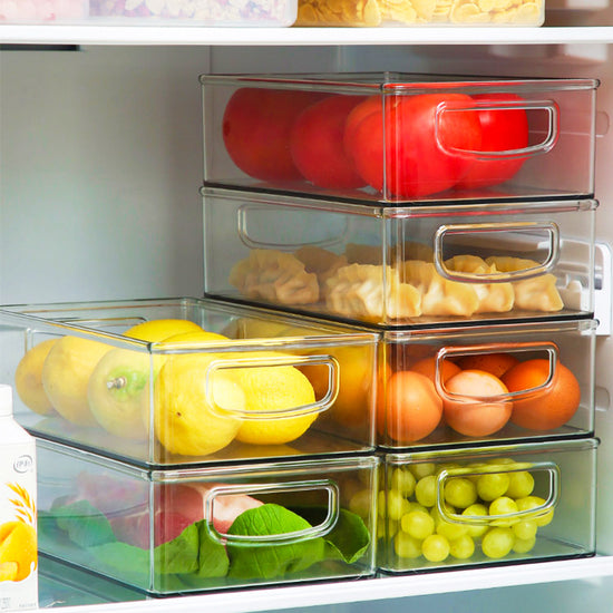 Transparent Refrigerator Storage Box | Airtight Stackable Fridge