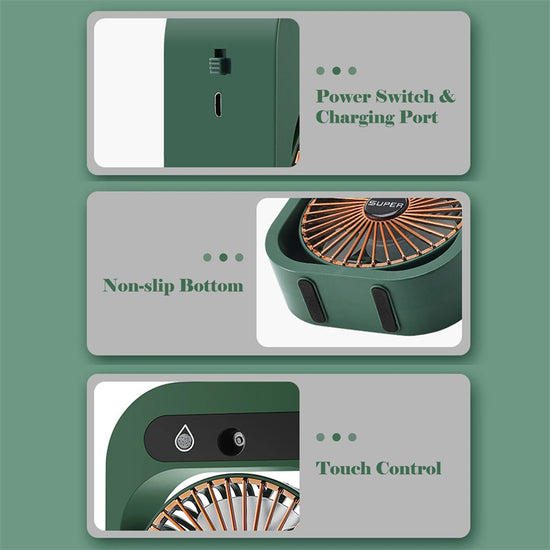 USB Desk Misting Fan & Humidifier