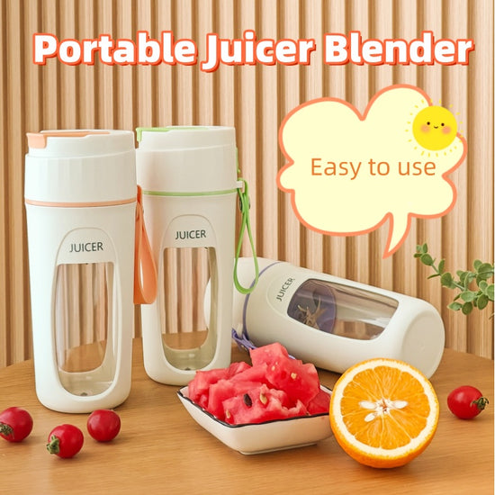Portable USB Rechargeable Blender – 600–800ml Borosilicate Glass