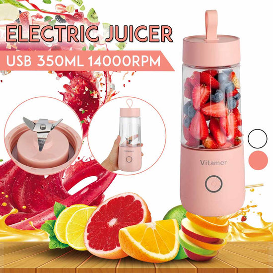 350ml Portable Blender & Juice Bottle – 2000mAh USB Rechargeable |