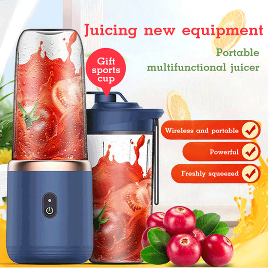 6-Blade Portable Mini Blender – USB Rechargeable Smoothie & Juice