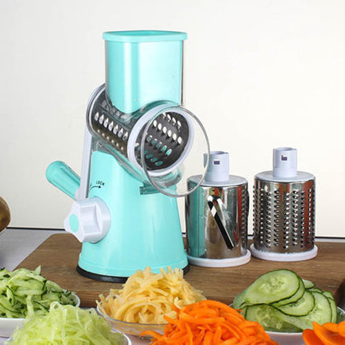 Manual Round Mandoline Slicer | Multifunctional Potato, Cucumber &