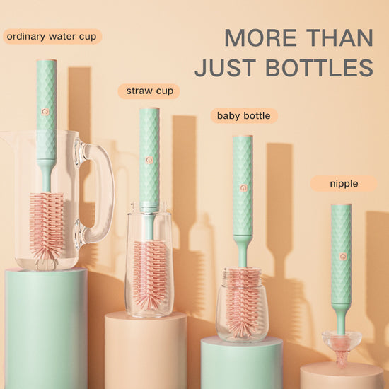 Electric Silicone Bottle Brush – 360° Rotating Baby Bottle & Cup